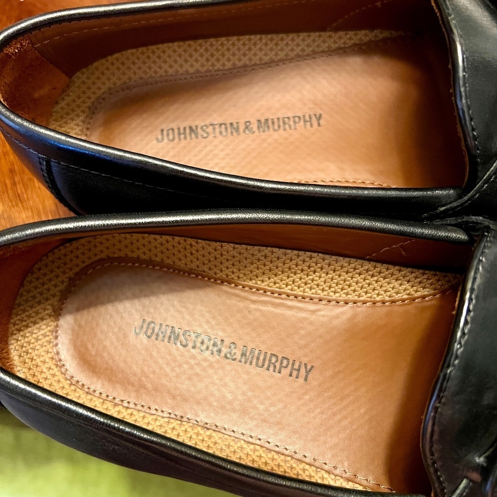 EUC Johnston & Murphy Aragon II Black Leather Kiltie Tassel Loafers Shoes 8.5 M - Picture 5 of 6